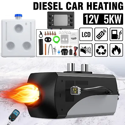 5KW Diesel Air Heater 12V 10L Tank Remote Control Thermostat Caravan Motorhome • $104.99