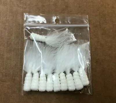 1.5  Feather Grubs (5) Ten Packs Fuzzy Crappie Grub Choose Color Marabou USA • $15.95