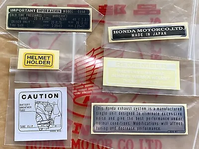 $13 • Buy Honda 50 Benly Cd50 Decal Sticker Mark Caution Set