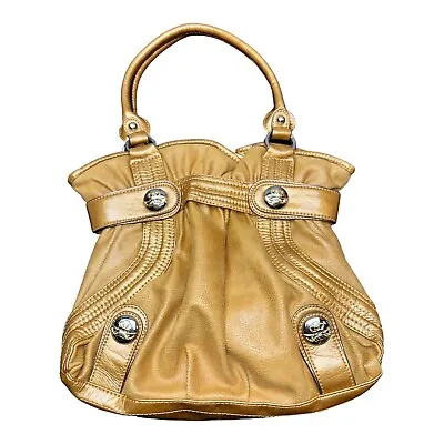 Kathy Van Zeeland Yellow/Gold Color Purse Satchel Handbag Magnetic Closure • $7.98