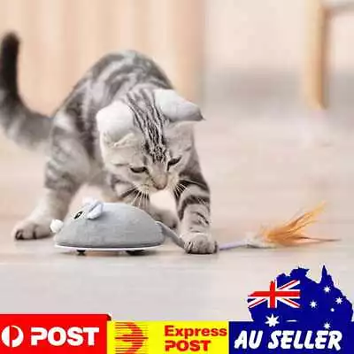 Smart Sensing Mouse Cat Toys Interactive Electric Kitten Cat Teaser Playing Toy • $16.89