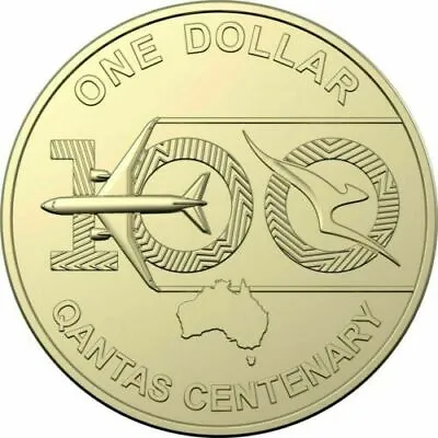 ✈2020 Uncirculated Qantas Centenary X1 Coin $1 One Dollar Coin Ex Ram Roll Mint✈ • $16.90