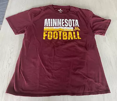 Mens XL Minnesota Golden Gophers Football Short Sleece T-shirt Fanatics Maroon • $14.50