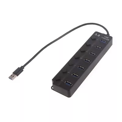 Quality 1 To 7 Port USB3.0 Hub Multiple Port USB Adapter Plug Easy Expansion • $11.05