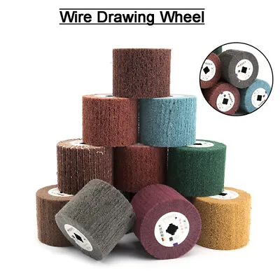 4  Non-woven Nylon Abrasive Flap Wheel Wire Drawing Polishing Drum Wheel 60-600# • $22.55