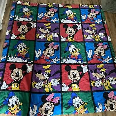 Vintage Disney Full Comforter Blanket Quilt Minnie Mickey Mouse 73x84 USA • $75