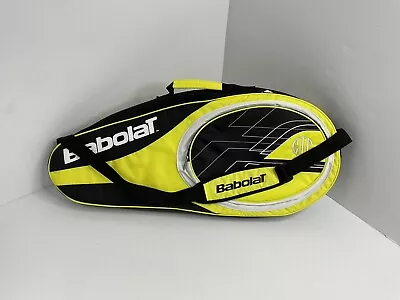 Babolat Tennis Racquet Bag Aero Pure Black & Yellow Neon Arm Strap 2 Zips • $39.99