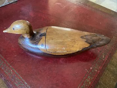 Vintage Carved Wood Duck Decoy Card Box • $15