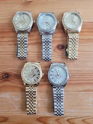 Watch Lot Of 5 Masonic Ice Paved Quartz Watch Old Stock May Need Battery • $18.99