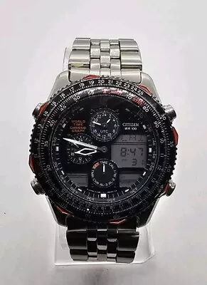 Vintage Citizen Mens Watch  Navihawk C300-Q00214 Alarm Chrono World • $120