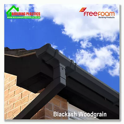 Fascia Board Cover 150mm To 300mm BLACK ASH WOODGRAIN 2 X 2.5m LENGTH | FREEFOAM • £3.37