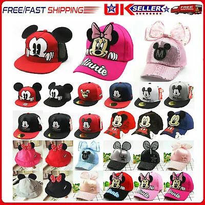 £7.67 • Buy Kids Girls Boys Hat Disney Mickey Minnie Mouse Snapback Mini Hat Baseball Cap