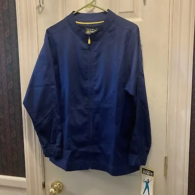 Wonder Wink Womens Navy Blue Zip Up Warm Up Scrubs Jacket Sz Med Nwt • $30
