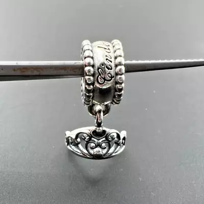 $35 • Buy Pandora Ale 925 Sterling Silver Cinderella Tiara Crown Dangle Charm Bead 791570