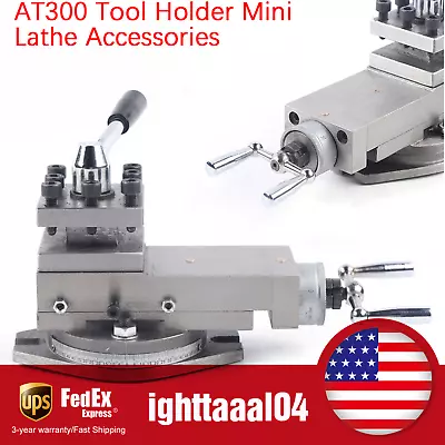 Metal Lathe Machine Tool Holder 80mm Universal AT300 Lathe Tool Post Assembly • $118.08