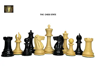 1849 Jacques Repro Staunton Chess Pieces Only Set - Weighted Ebony - 4.5  King • £206.57