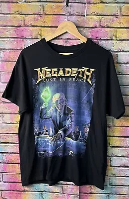 Megadeth Rust In Peace 30th Anniversary Black T-Shirt OFFICIAL Size M • £14