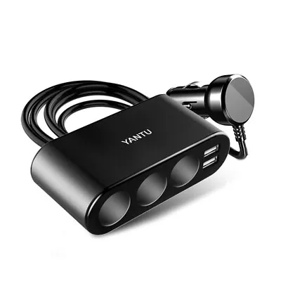 3 Way 12V 24V Multi Socket Car Cigarette Lighter Splitter USB Charger Adapter • $20.48