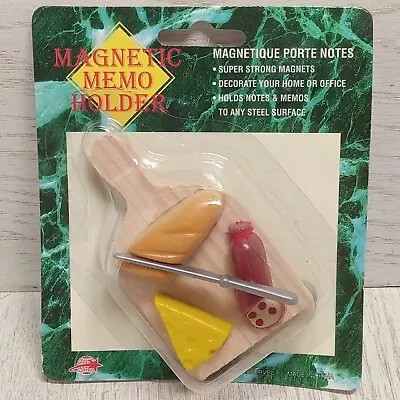 Vintage Food Magnets Refrigerator Magnets Memo Holder 1996 90s NIP NEW • $14.94