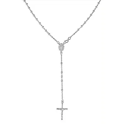 Miraculous Rosary Cross Lady Of Grace Mary Catholic 925 Silver Chain Pendant • $29.50