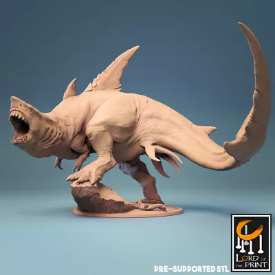 Karchar Tyrant T-rex Shark Miniature D&D DnD Pathfinder RPG • $44.99