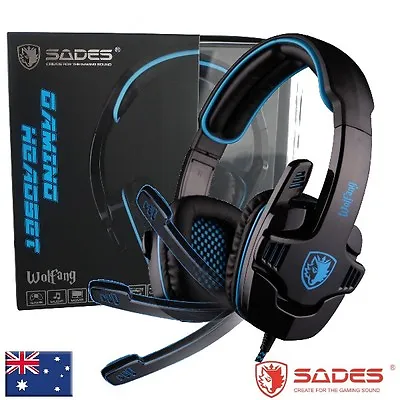 SADES WOLFGANG SA901 7.1 Surround Gaming Headset Microphone Chat Genuine USB • $39