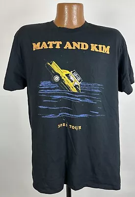 Matt And Kim 2023 Tour Shirt L Indie Pop Music Concert Yellow Cab Taxi Hipster • $21.24