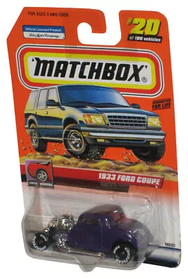 Matchbox Great Drivers (1999) Purple 1933 Ford Coupe Toy Car #20/100 • $17.96