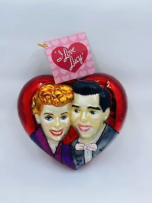 Kurt Adler I LOVE LUCY (& RICKY) HEART Glass Ornament Polonaise Made In Poland • $52