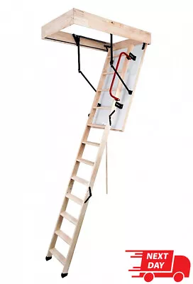 £134.98 • Buy Wood Timber Folding Loft Ladder Hatch 55cm X 110cm (H 280cm) Termo Attic Stairs