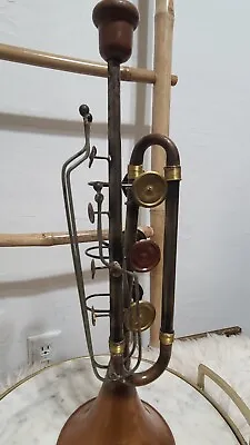 Decorative Steampunk Vintage Copper Trumpet Trombone Handmade • $50.50