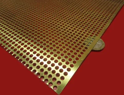£85.89 • Buy Brass Perforated Extra Thin Sheet,  .016  Thick X 24  X Per Ft , .138  Hole Dia.
