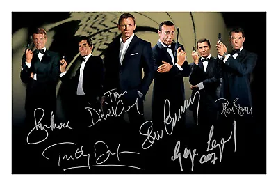 All James Bond Actors Signed A4 Autograph Photo Print Daniel Craig Sean Connery • £7.99