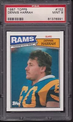 1987 Topps All Pro #152 Dennis Harrah Psa 9 Mint Pop 7 Only 6 Higher Rams • $15.95