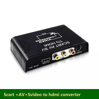 Scart AV S-video To HDMI Composite Switcher RCA Video&Audio Converter Adapter S • £24.28