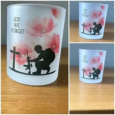 Lest We Forget Remembrance Day Candle Jar/Holder (suitable For Tea Light Or LED) • £7.50