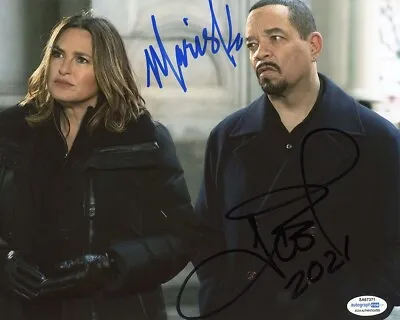 Law & Order SVU Mariska Hargitay Ice T 8X10 Photo Signed Autographed ACOA COA • $650