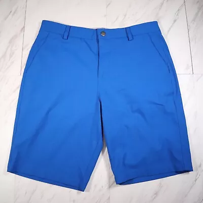 Puma Premium Golf Shorts Men 34 9 Inch Inseam Blue Flat Front • $22.88