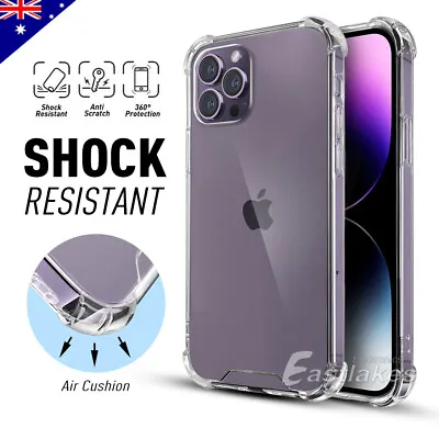 $6.45 • Buy Clear Shockproof Bumper Case Cover For IPhone 14 13 12 11 Pro Max XS XR 8 7 Plus