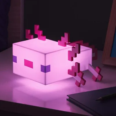 Minecraft Axolotl Light Up Lamp 5 Color Modes Game Décor Night Mood Desk Mojang • $36.95