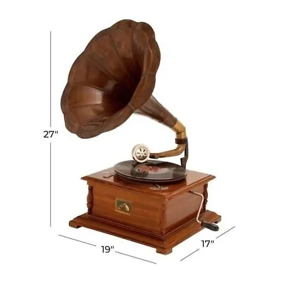 Antique Victor Victrola Phonograph Talking Machine With Tin Horn - Phonographs • $336.13