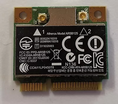 Atheros AR5B125 HP 670036-001 WiFi WLAN Half Mini PCI-E Card • $13.40
