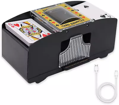 Automatic Card Shuffler 2 Deck Electronic Poker Card Shuffling Machine Battery • $23.74