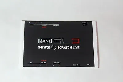 £9.82 • Buy Rane SL-3 Lexan - Factory Official - Serato ScratchLive SL3 Audio Interface Skin
