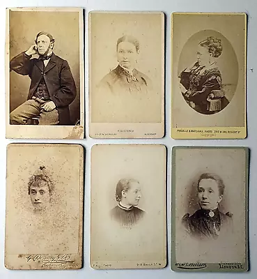 Victorian & Edwardian Carte De Viste Photographs - Set Of 6 - Lovely Photo's • £9.95