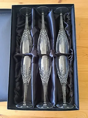 £70 • Buy Royal Doulton 6x Hand Cut Crystal Champagne Glasses - Boxed