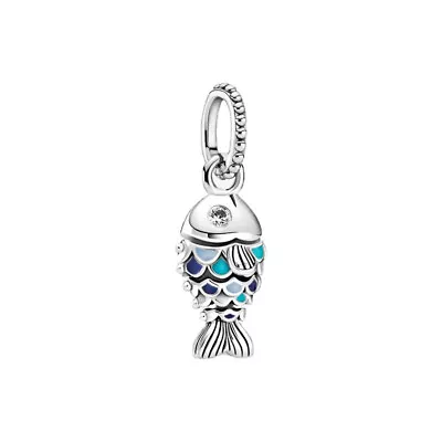 New Cz European Blue Fish Charms Bead Fit Bracelet Necklace Jewelry Diy SJ38 • $0.01