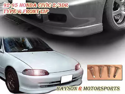 Fits 92-95 Honda Civic 2/3dr (Coupe/Hatch) TR-Style Front Lip (Urethane) • $84.99