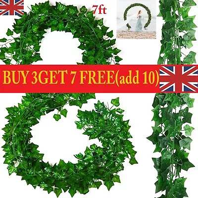 Artificial Ivy Garland Fake Vine Trailing Leaf Hanging Plant Foliage Xmas Decors • £2.99