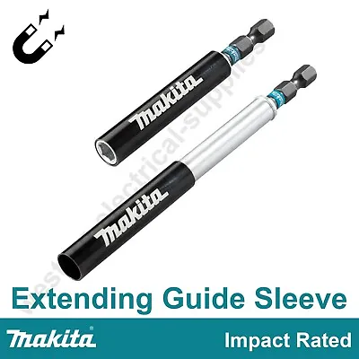 Makita Bit Holder Black Impact Torsion Magnetic Extendable Holder Guide Sleeve • £7.95